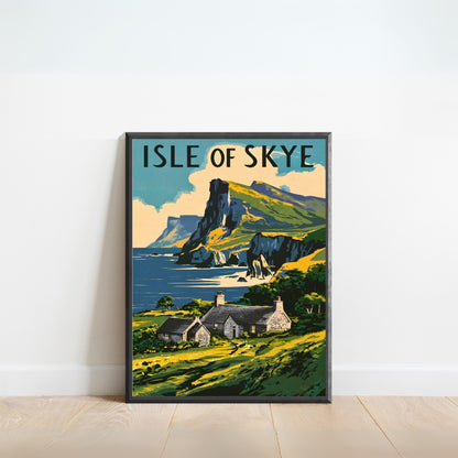 Isle of Skye Vintage Travel Poster - Timeless Scottish Beauty