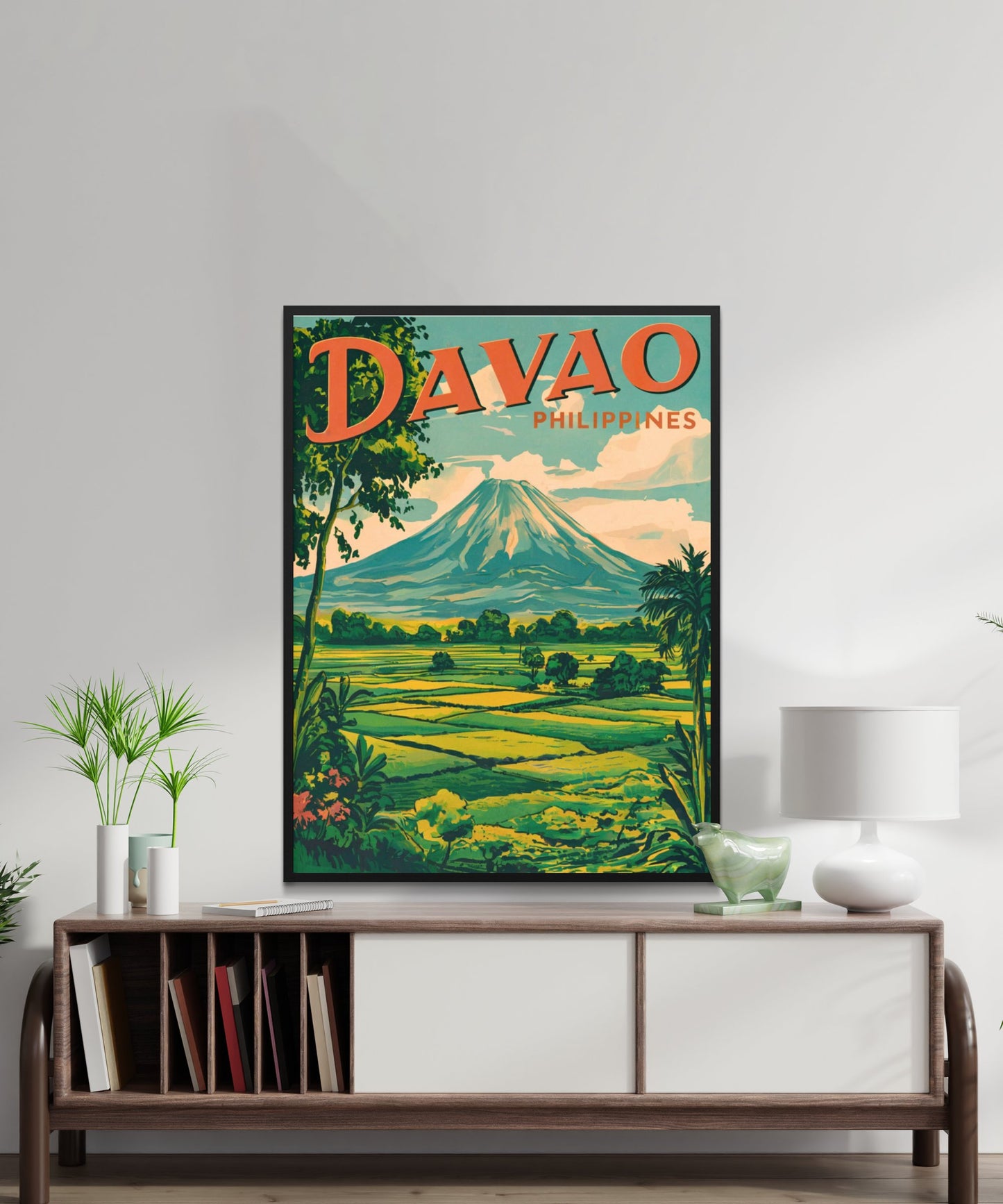 Davao Vintage Travel Poster - Gateway to Mindanao's Wonders