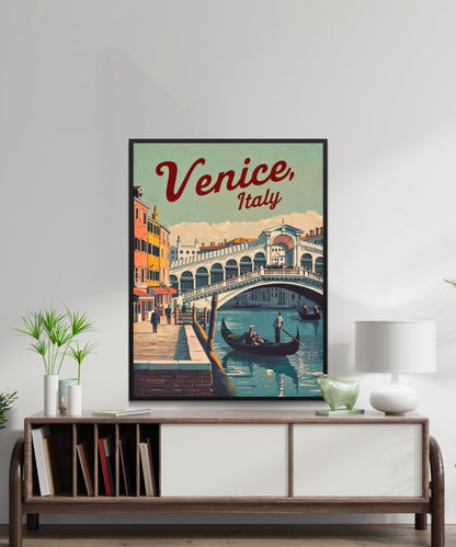 Venice Vintage Travel Poster - Reflections of Elegance