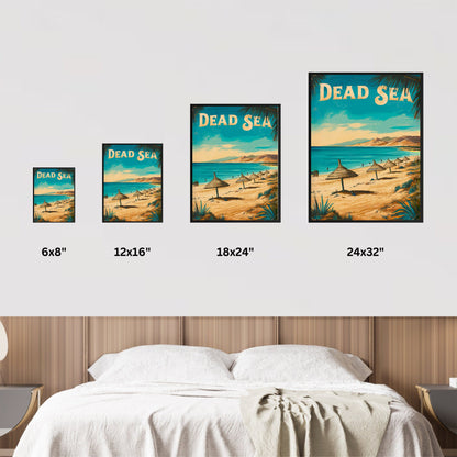 Dead Sea Vintage Travel Poster