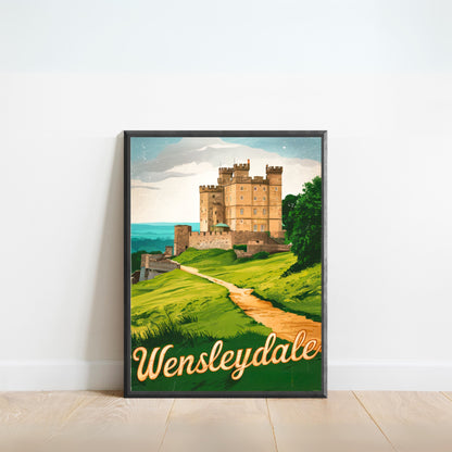 Wensleydale Vintage Travel Poster - Historic Abbey