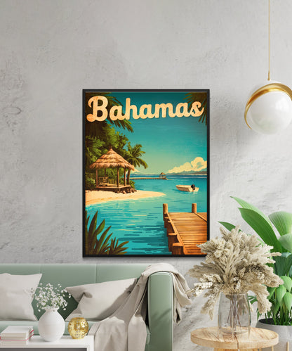 Bahamas Vintage Travel Poster