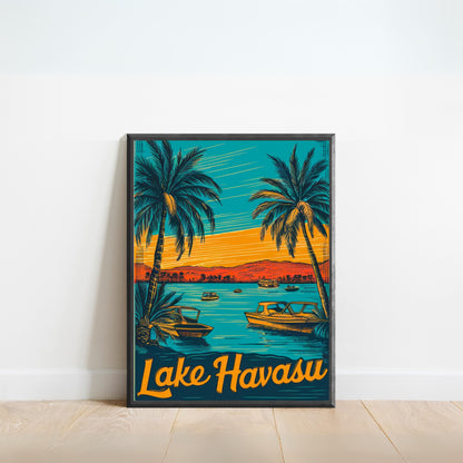 Lake Havasu Vintage Travel Poster