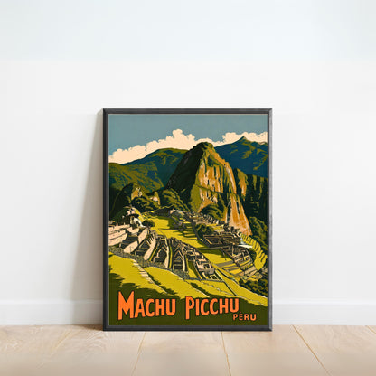 Machu Picchu Vintage Travel Poster