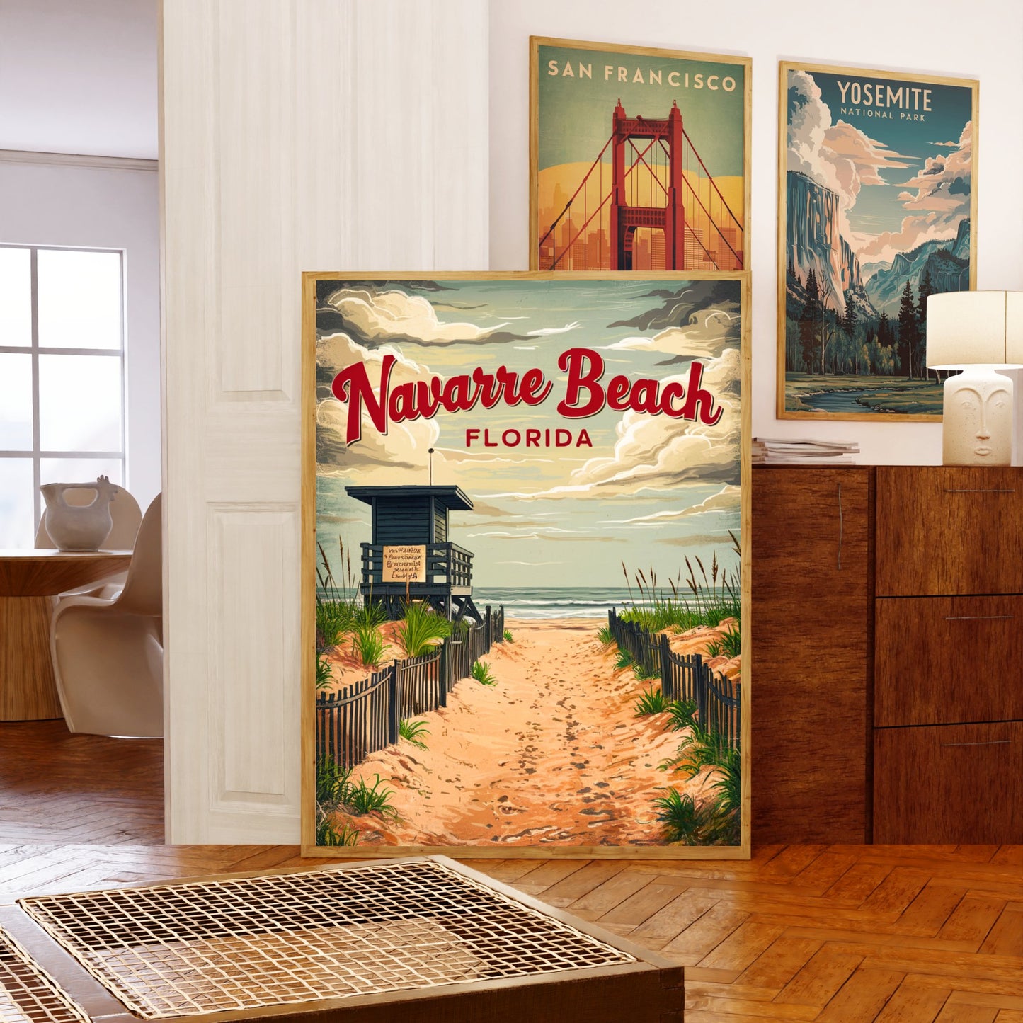 Navarre Beach Vintage Travel Poster