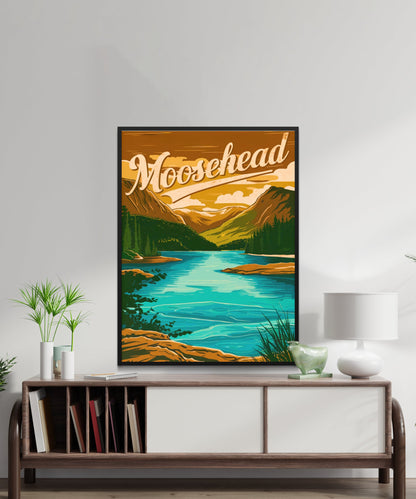 Moosehead Lake Vintage Travel Poster - Rugged Beauty