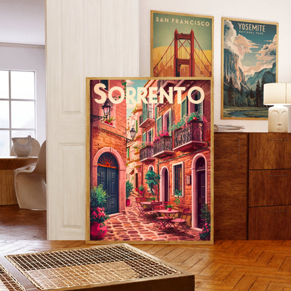 Sorrento  Vintage Travel Poster - Coastal Charm