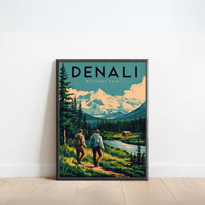 Denali Vintage Travel Poster - National Park