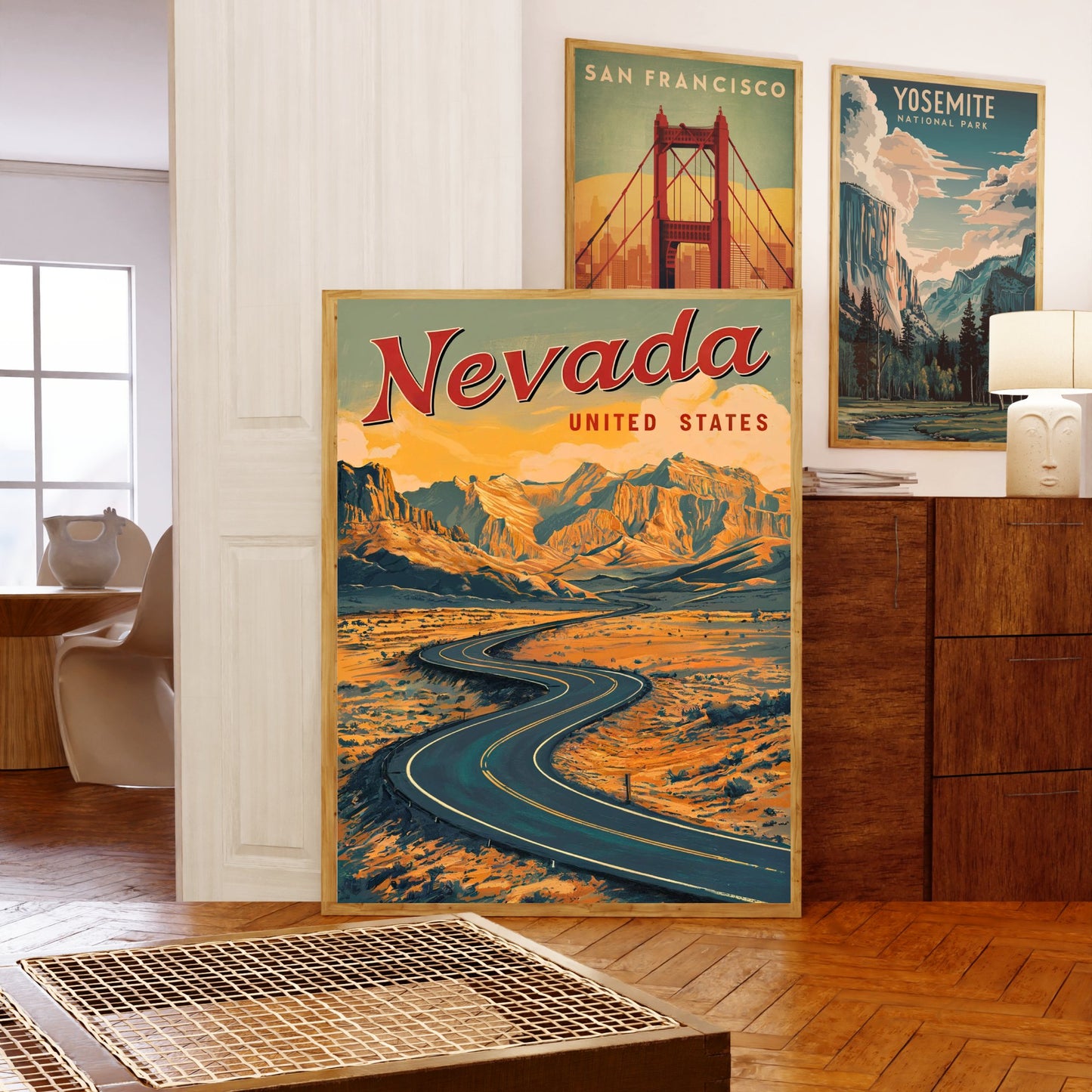 Nevada Vintage Travel Poster