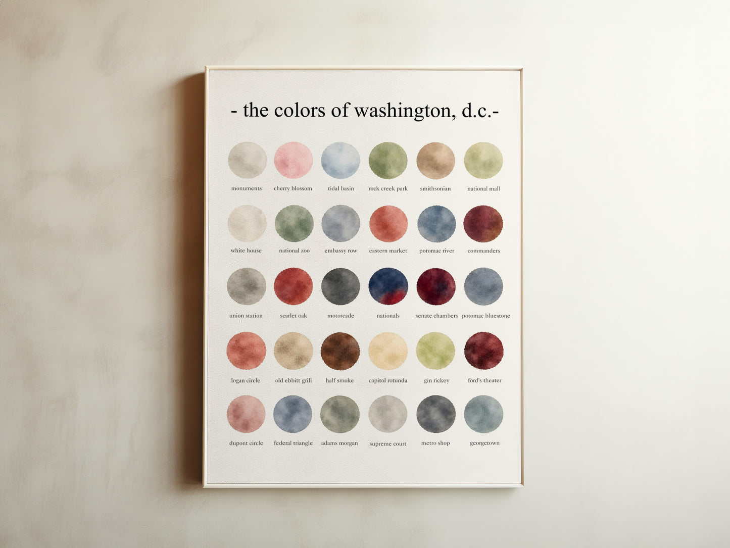 The Colors of Washington, D.C - Watercolor Print
