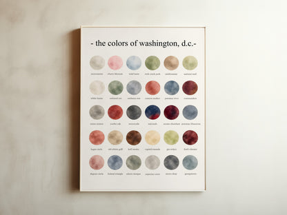 The Colors of Washington, D.C - Watercolor Print