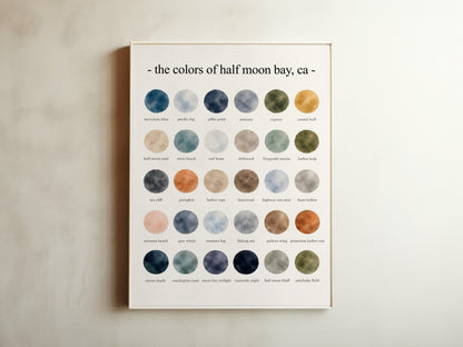 The Colors of  Half Moon Bay, CA  - Watercolor Print