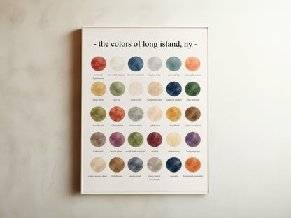 The Colors of Long Island, NY - Watercolor Print