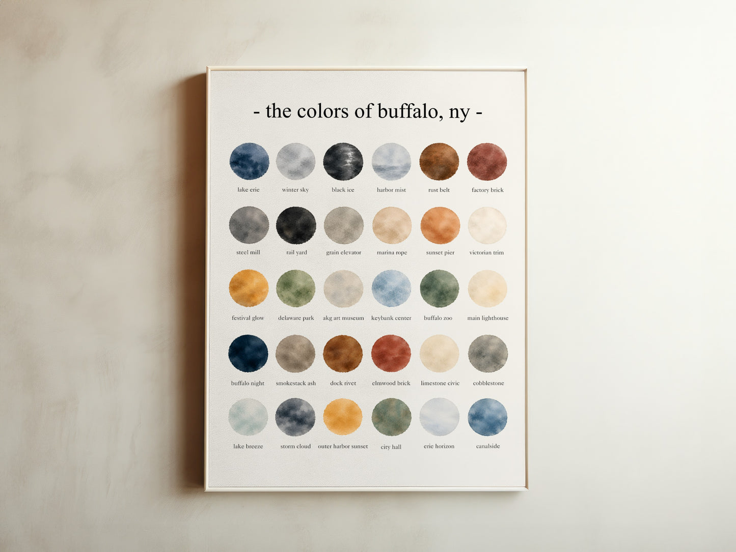 The Colors of Buffalo, NY - Watercolor Print