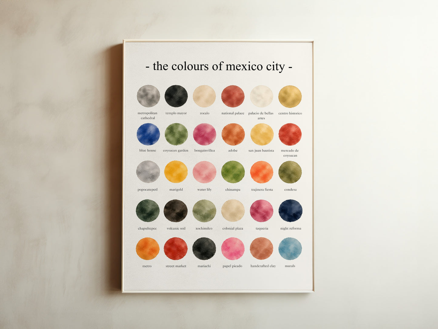 The Colours of Mexico City - Watercolor Print