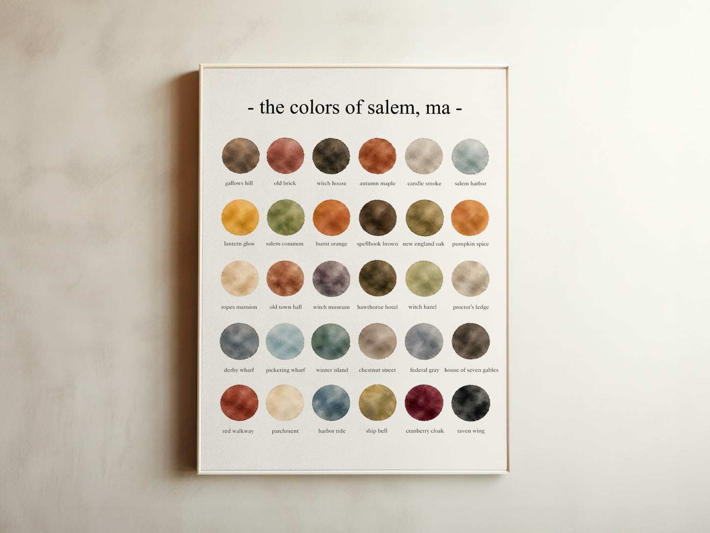 The Colors of Salem, MA - Watercolor Print