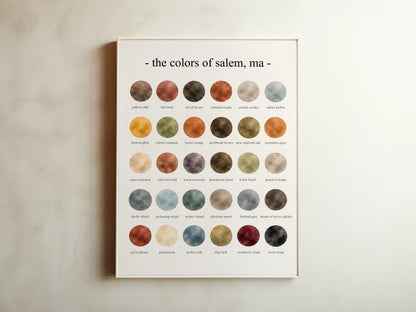 The Colors of Salem, MA - Watercolor Print