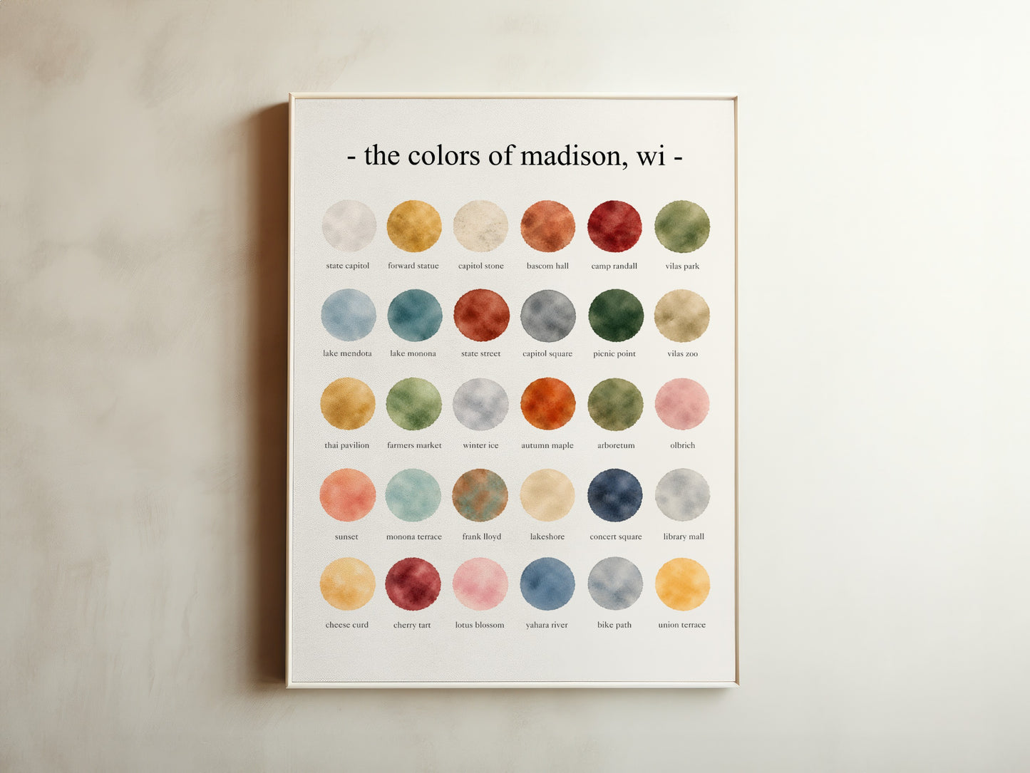 The Colors of Madison, WI - Watercolor Print