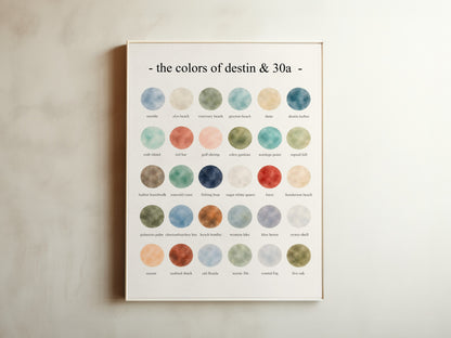 The Colors of Destin & 30A - Watercolor Print