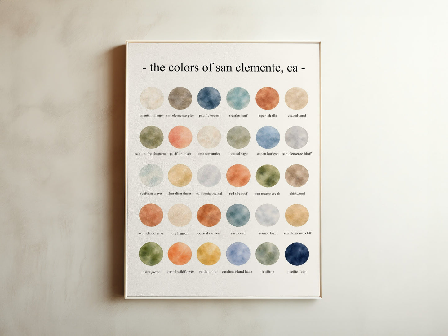 The Colors of San Clemente, CA - Watercolor Print