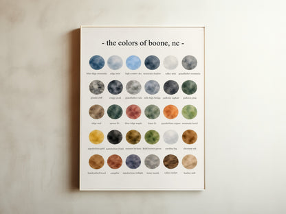 The Colors of  Boone, NC  - Watercolor Print