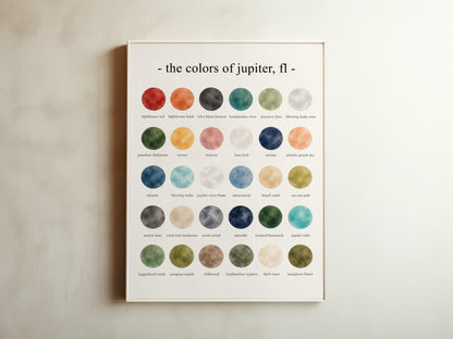 The Colors of Jupiter, FL - Watercolor Print