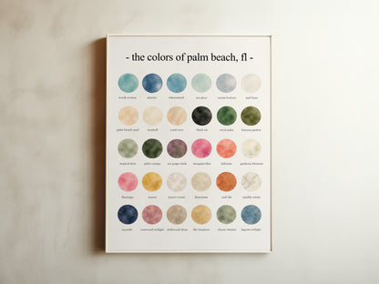 The Colors of Palm Beach, Florida - Watercolor Print