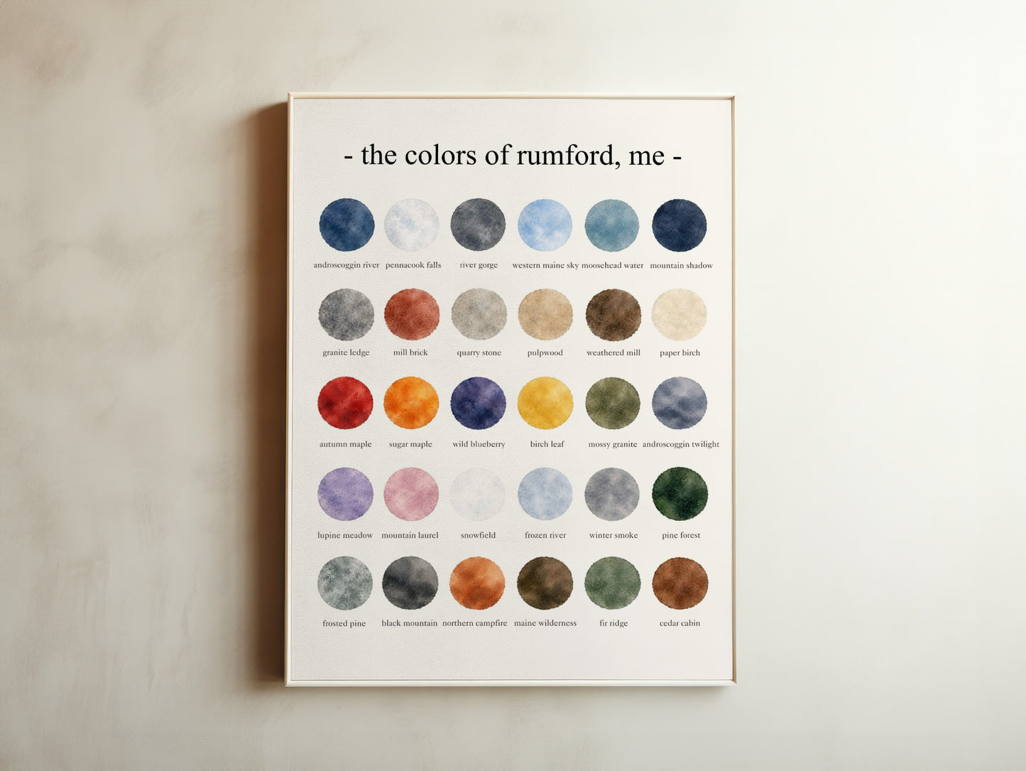 The Colors of Rumford, ME- Watercolor Print
