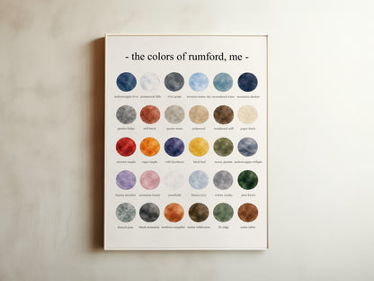 The Colors of Rumford, ME- Watercolor Print