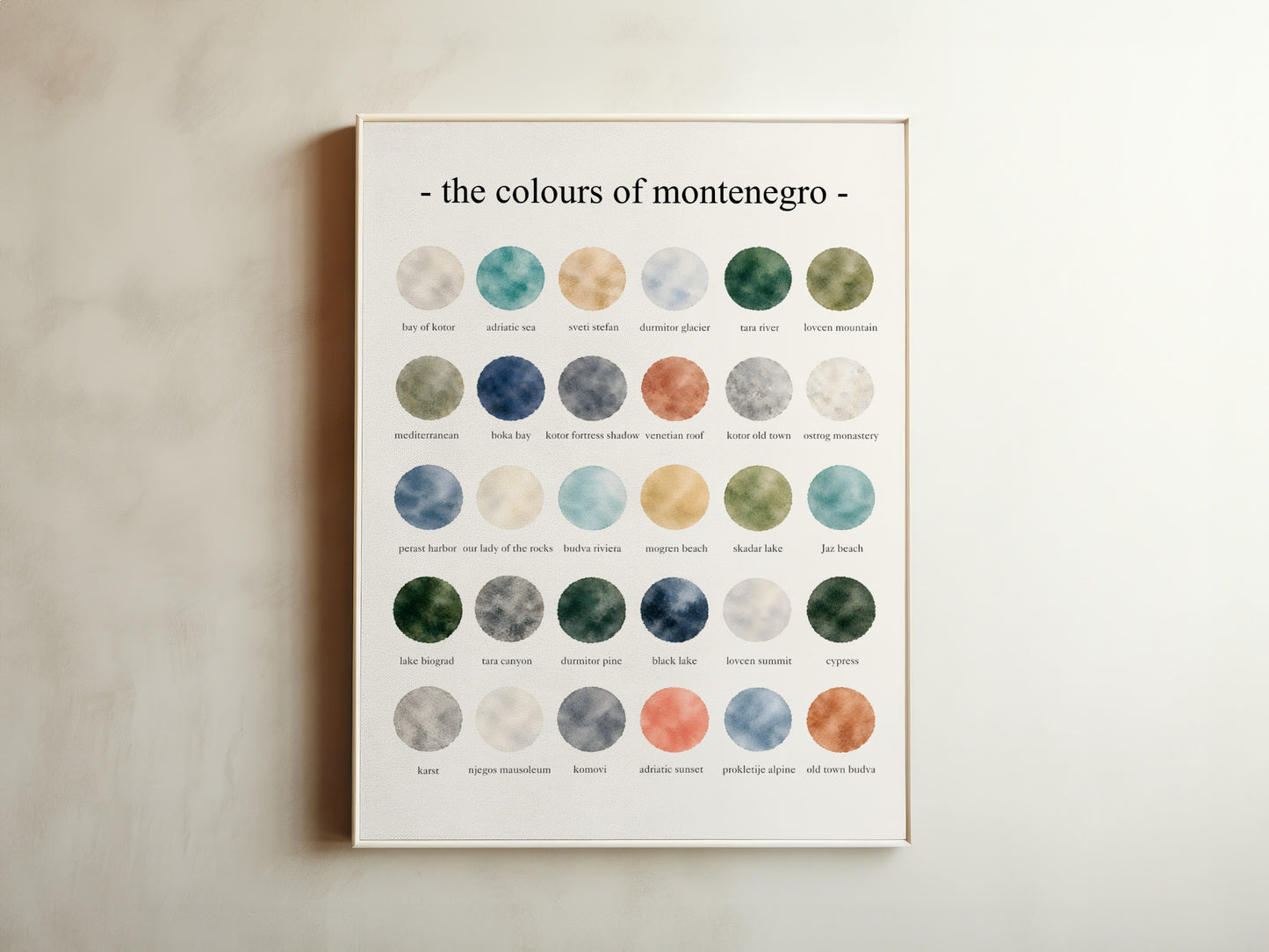 The Colours of Montenegro - Watercolor Print