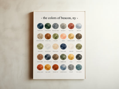 The Colors of Beacon, NY - Watercolor Print