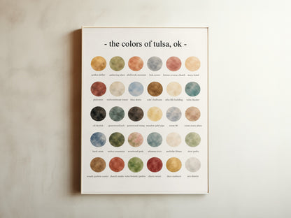 The Colors of Tulsa, OK - Watercolor Print