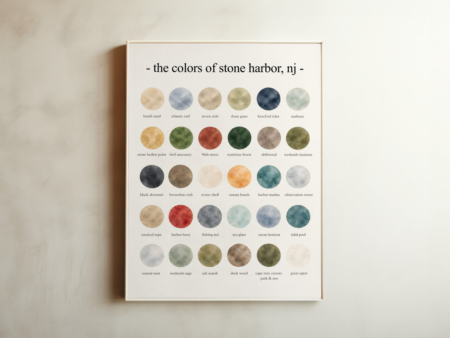 The Colors of Stone Harbor, NJ - Watercolor Print