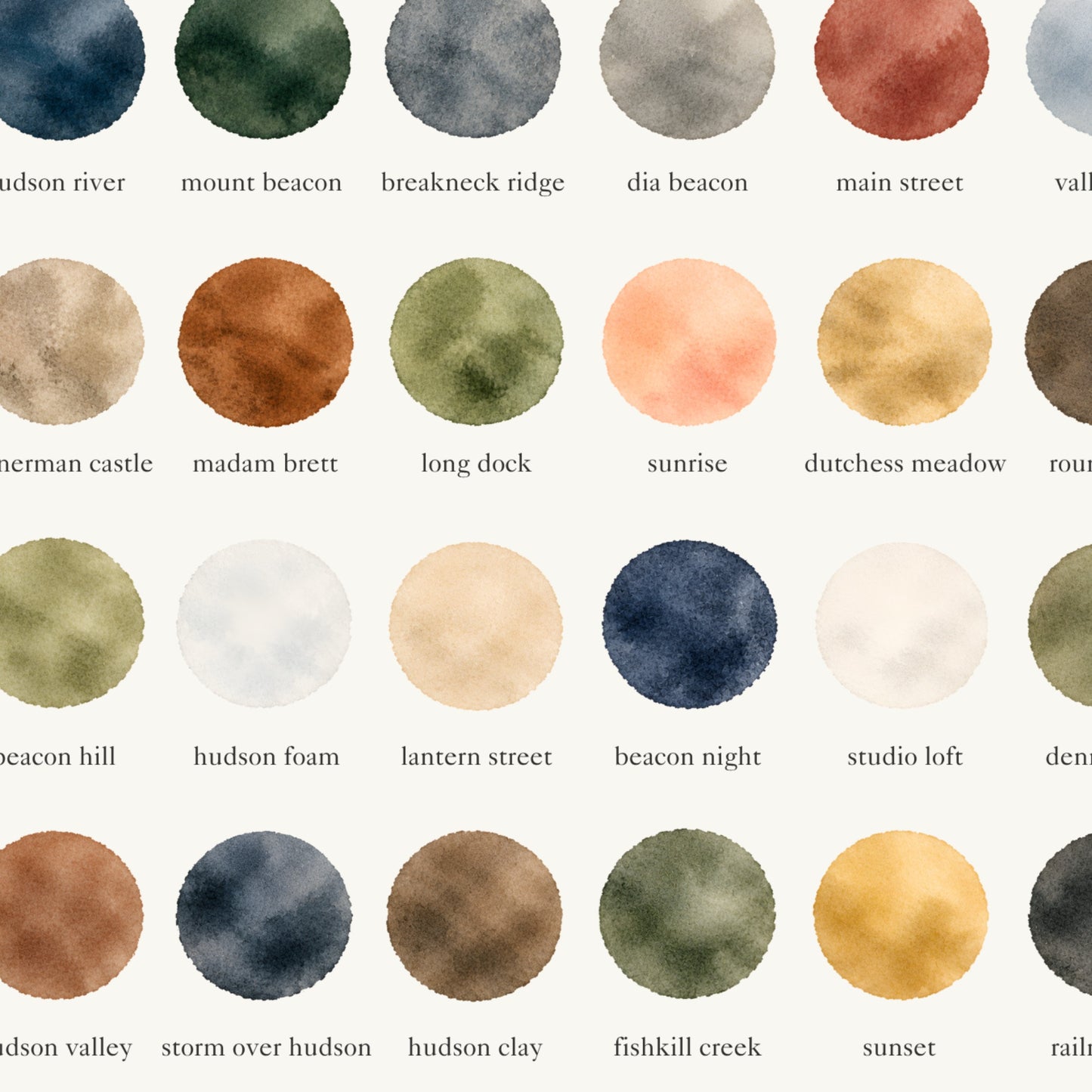 The Colors of Beacon, NY - Watercolor Print