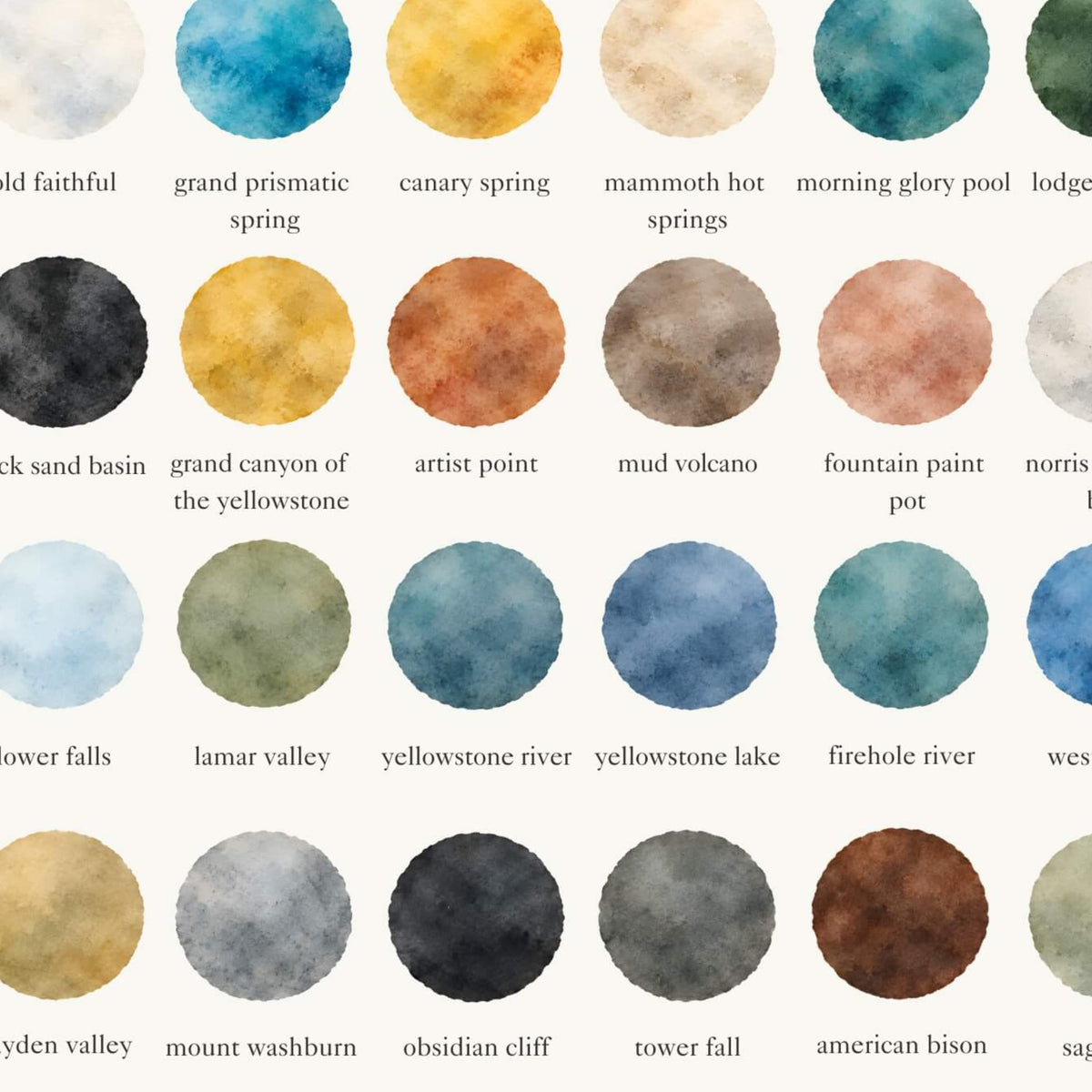 The Colors of the Yellowstone National Park