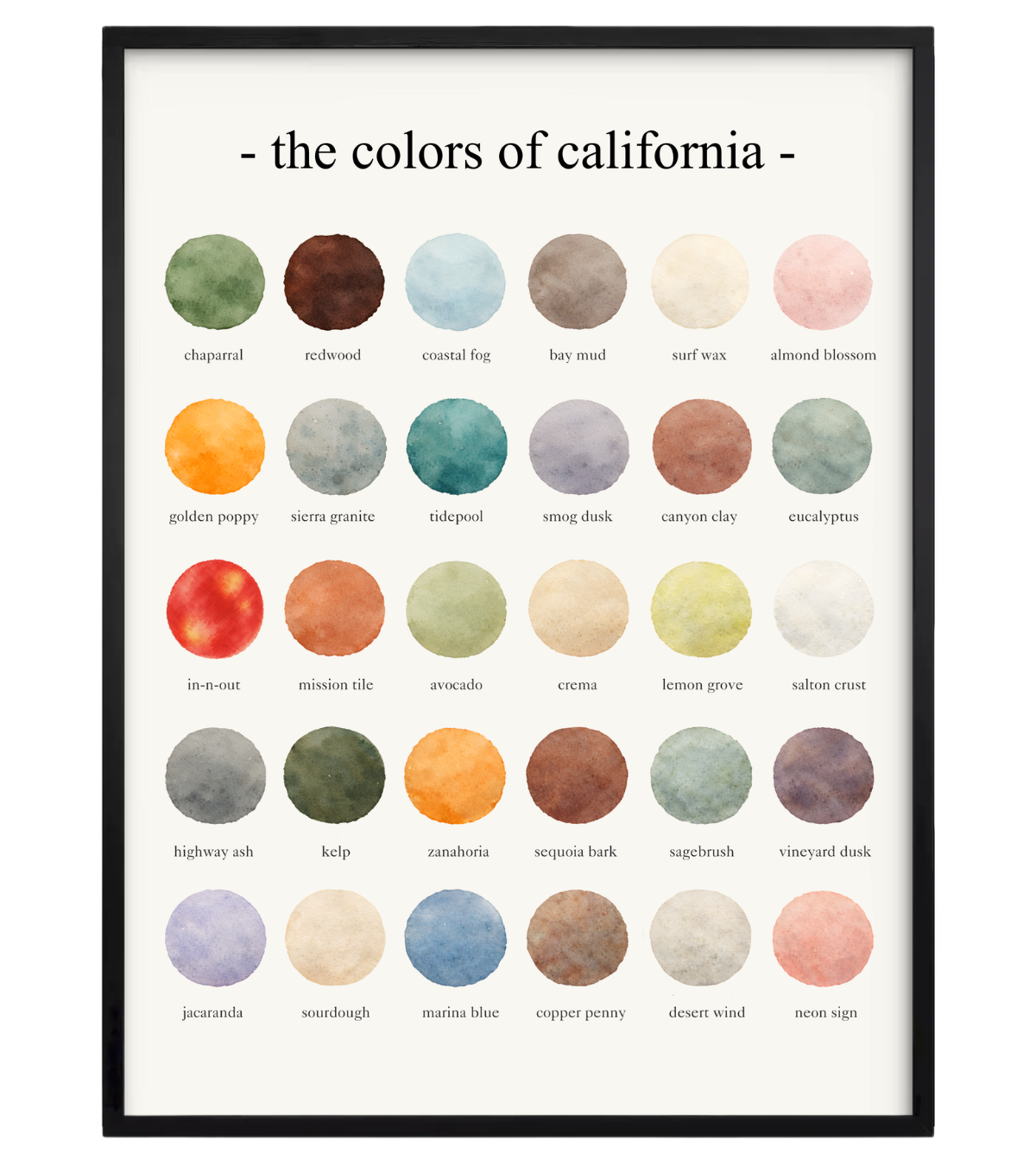 The Colors of California