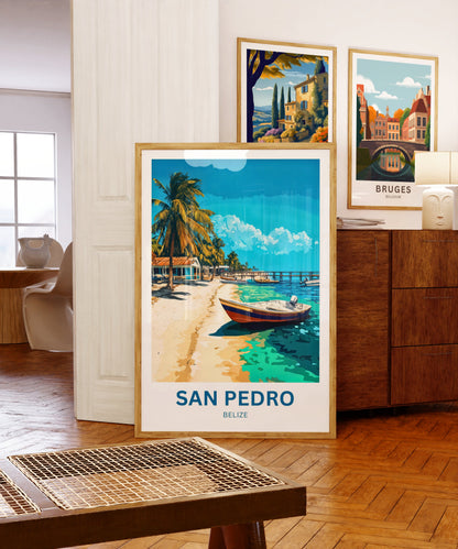 San Pedro, Belize Travel Poster
