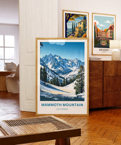 Mammoth Mountain Travel Poster - Alpine Wilderness Escape