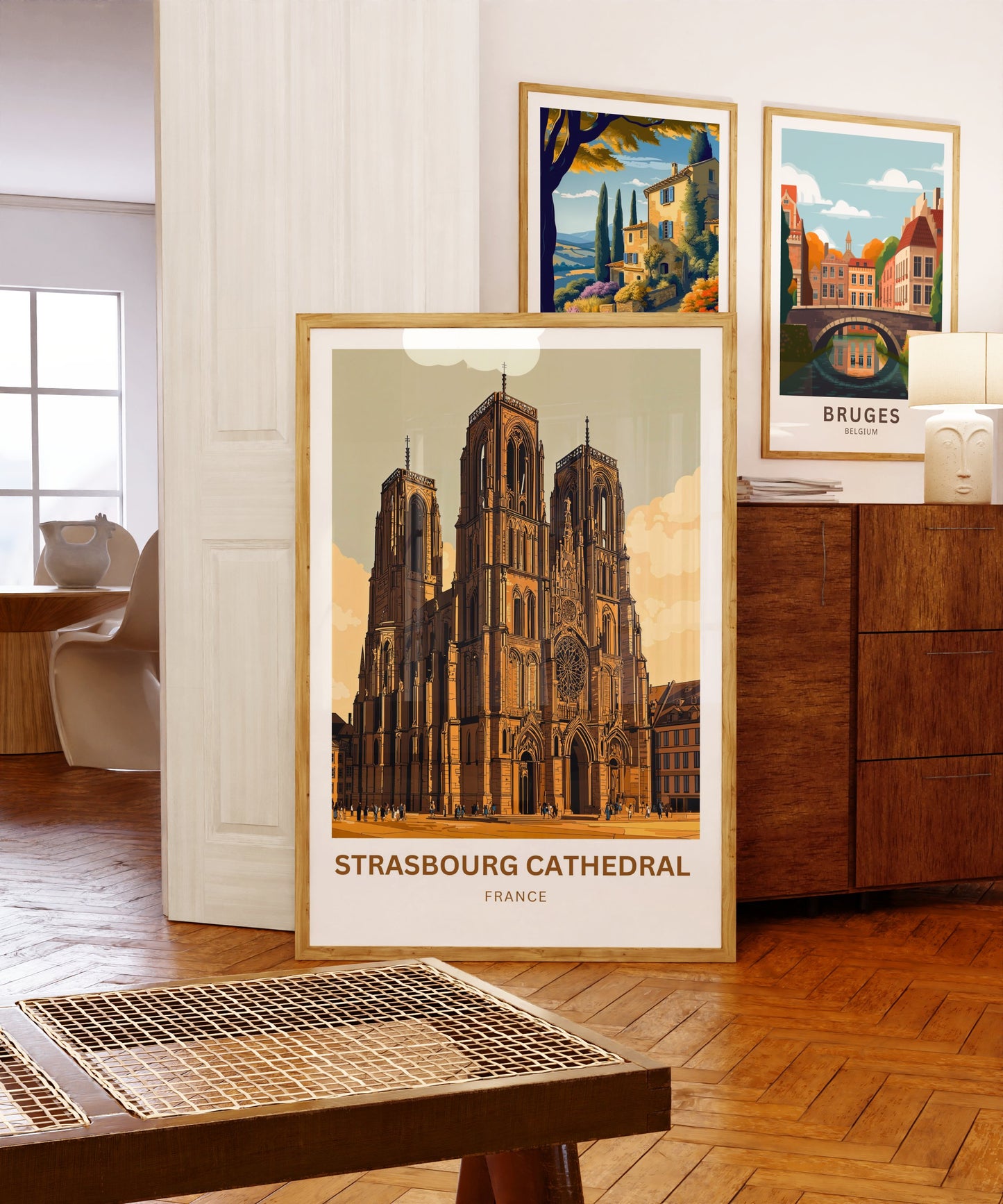 Strasbourg Cathedral Travel Poster - Historical Church of France