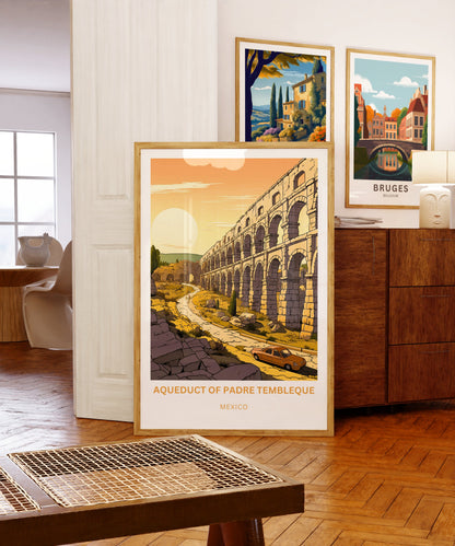 Aqueduct of Padre Tembleque Travel Poster - Scenic Monument
