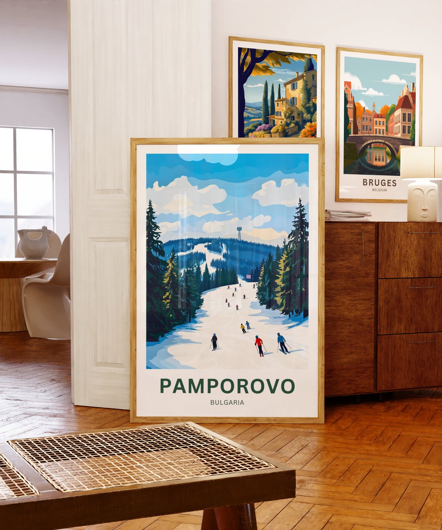 Pamporovo Ski Travel Poster - Bulgaria  Winter Playground