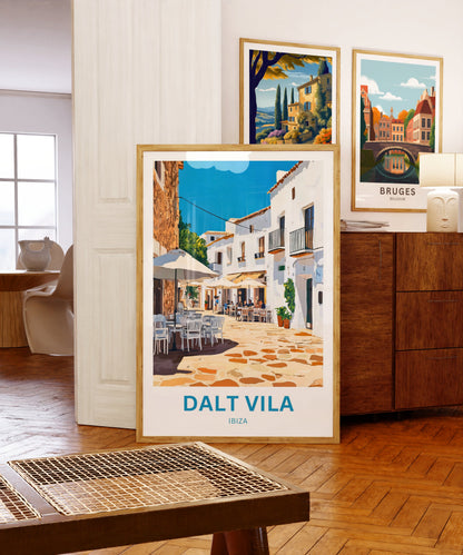 Dalt Vila Travel Poster - Charm Street of Ibiza
