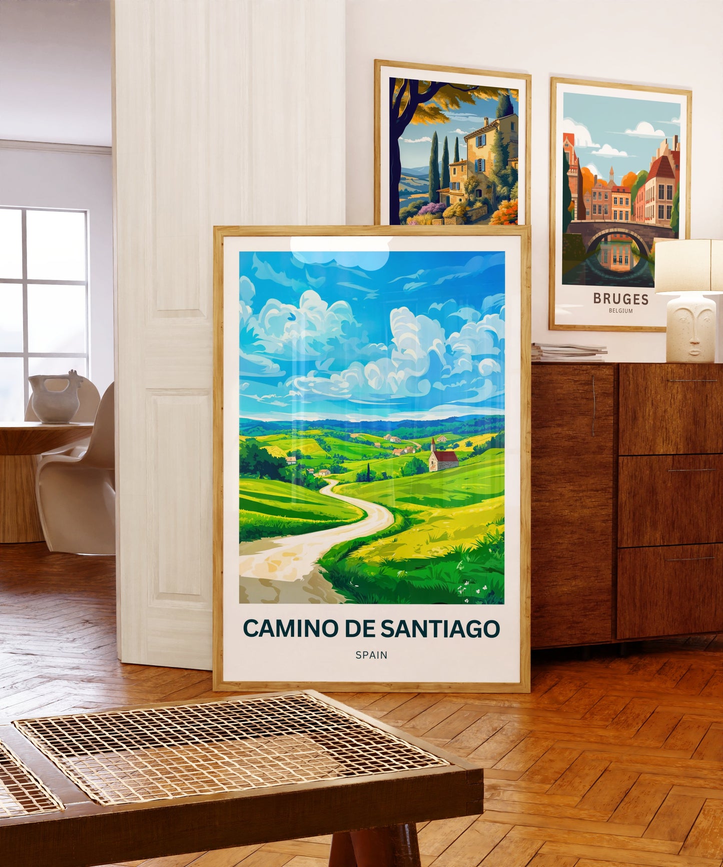 Camino de Santiago Travel Poster - The Enchanting Villages of the Camino