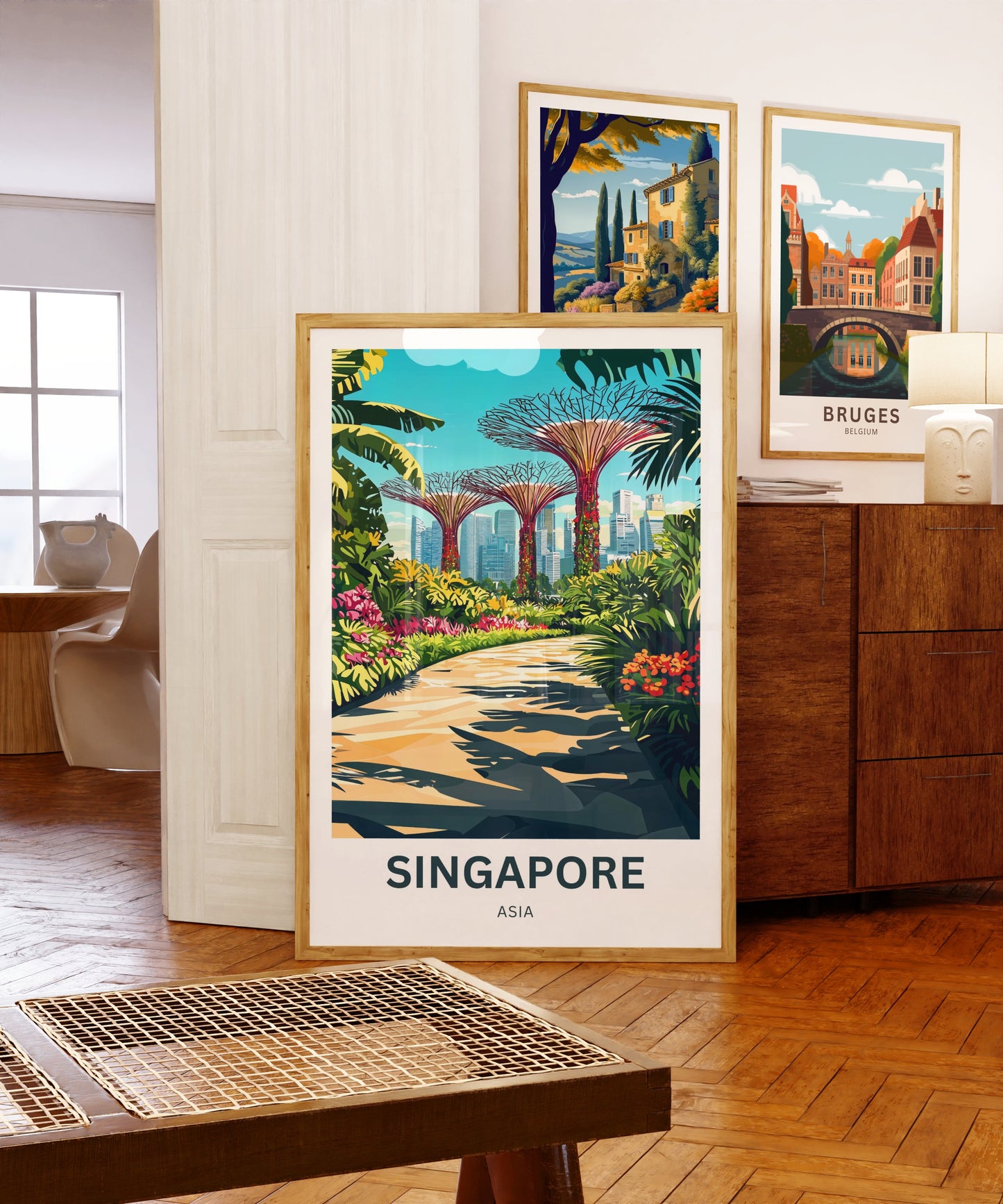 Singapore Travel Poster - The Garden by the Bay