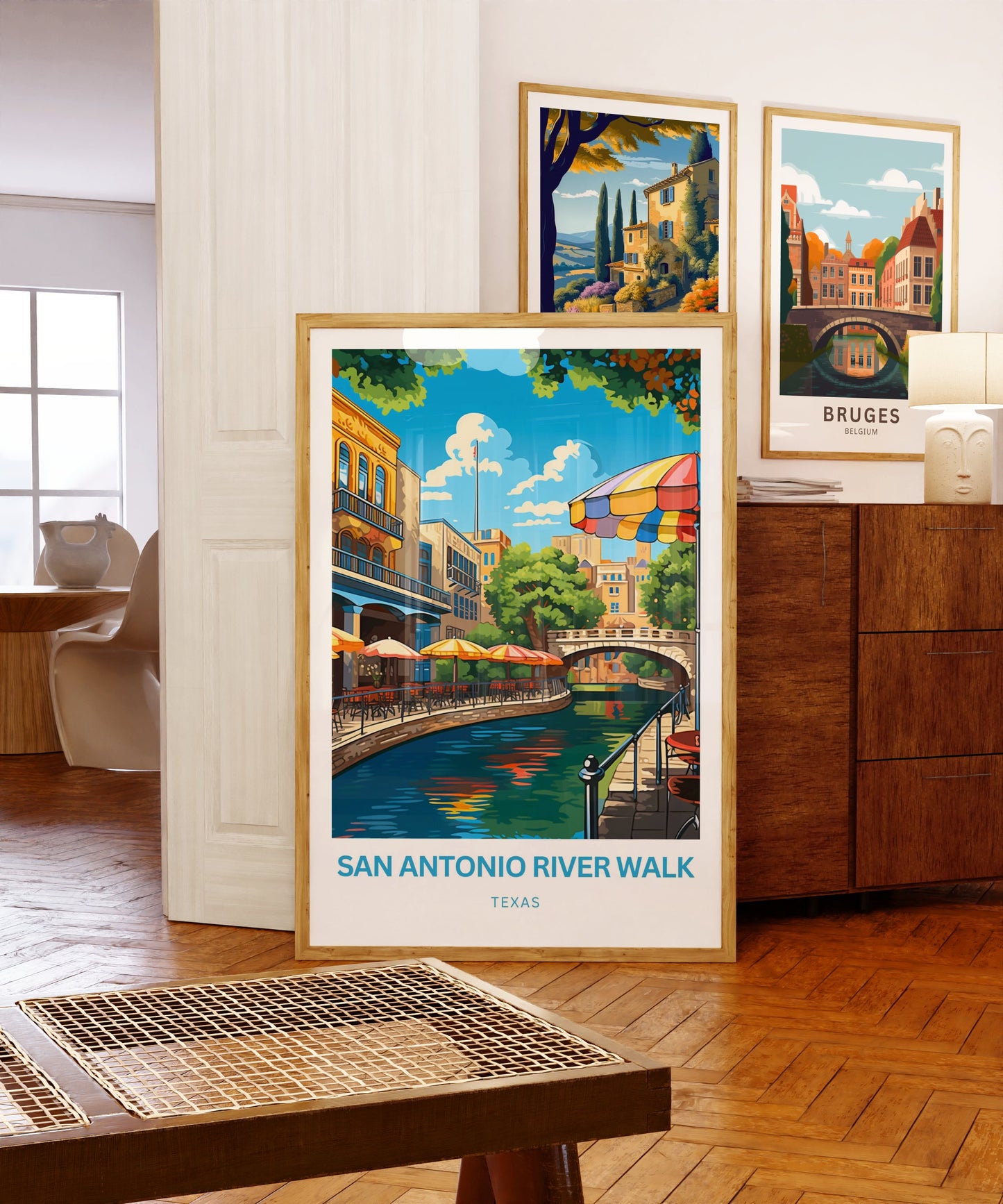 San Antonio River Walk Travel Poster