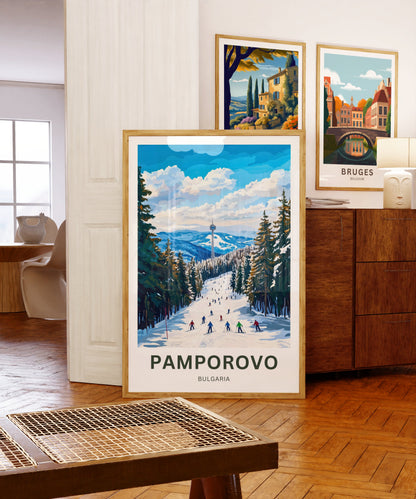 Pamporovo Travel Poster - Discover the Charm of Bulgaria Ski Resort