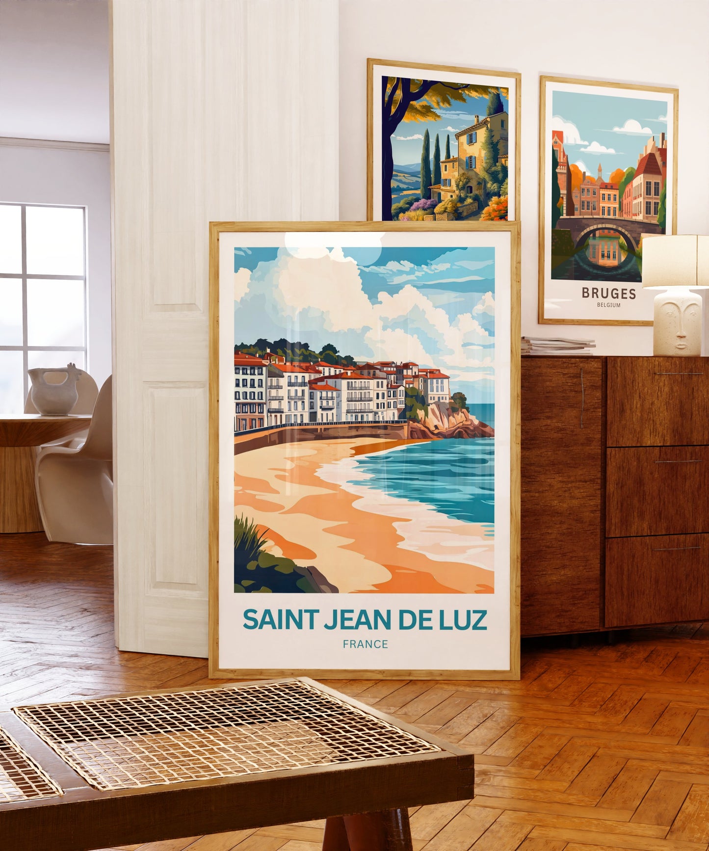 Saint-Jean-de-Luz Travel Poster - Stunning Seaside France Town View