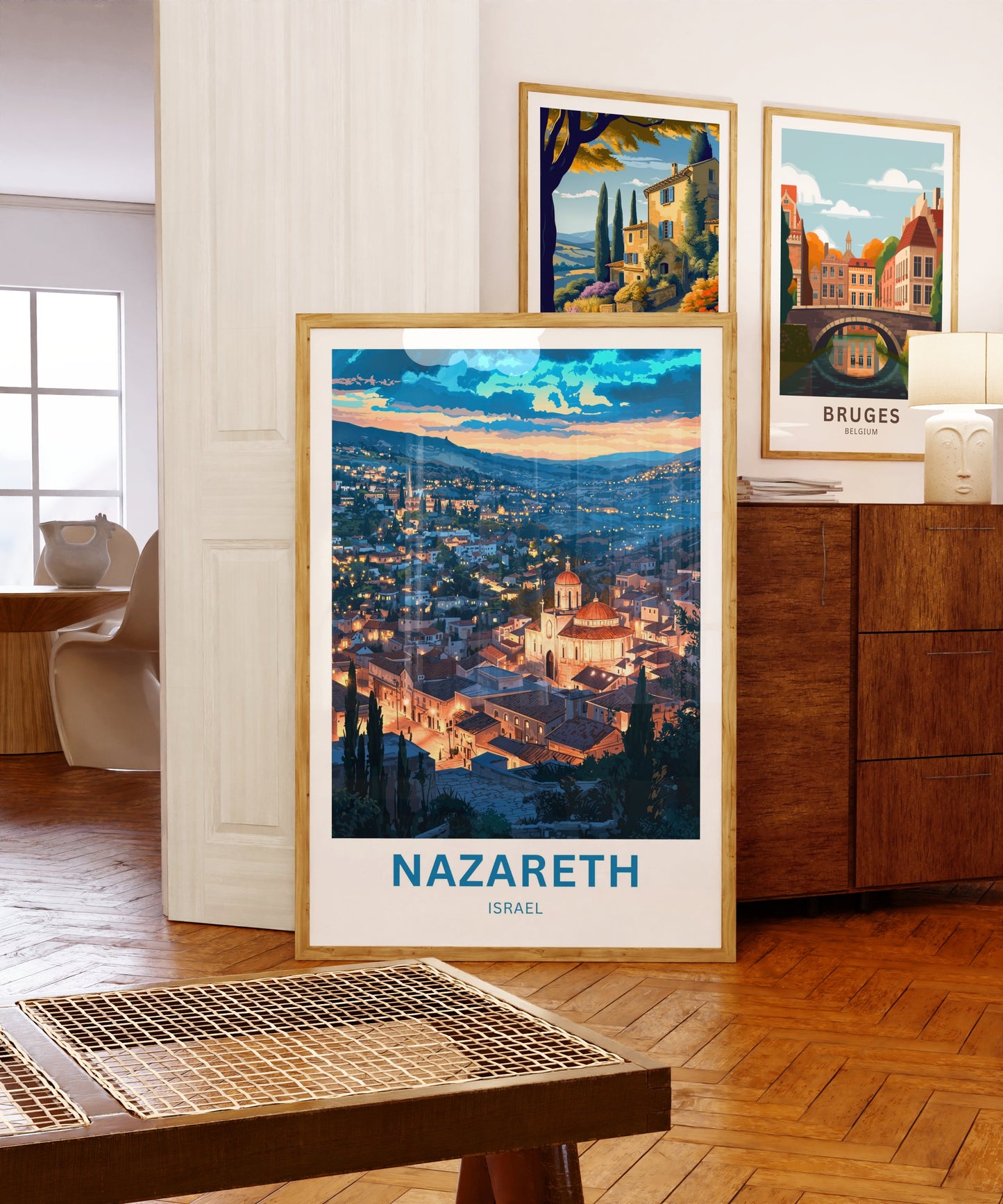 Nazareth Travel Poster - Israel Evening View