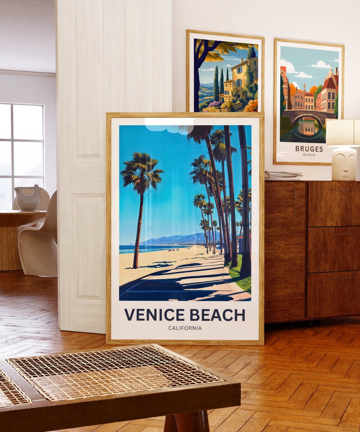 Venice Beach Travel Poster - Sun-kissed shores and vibrant boardwalk energy