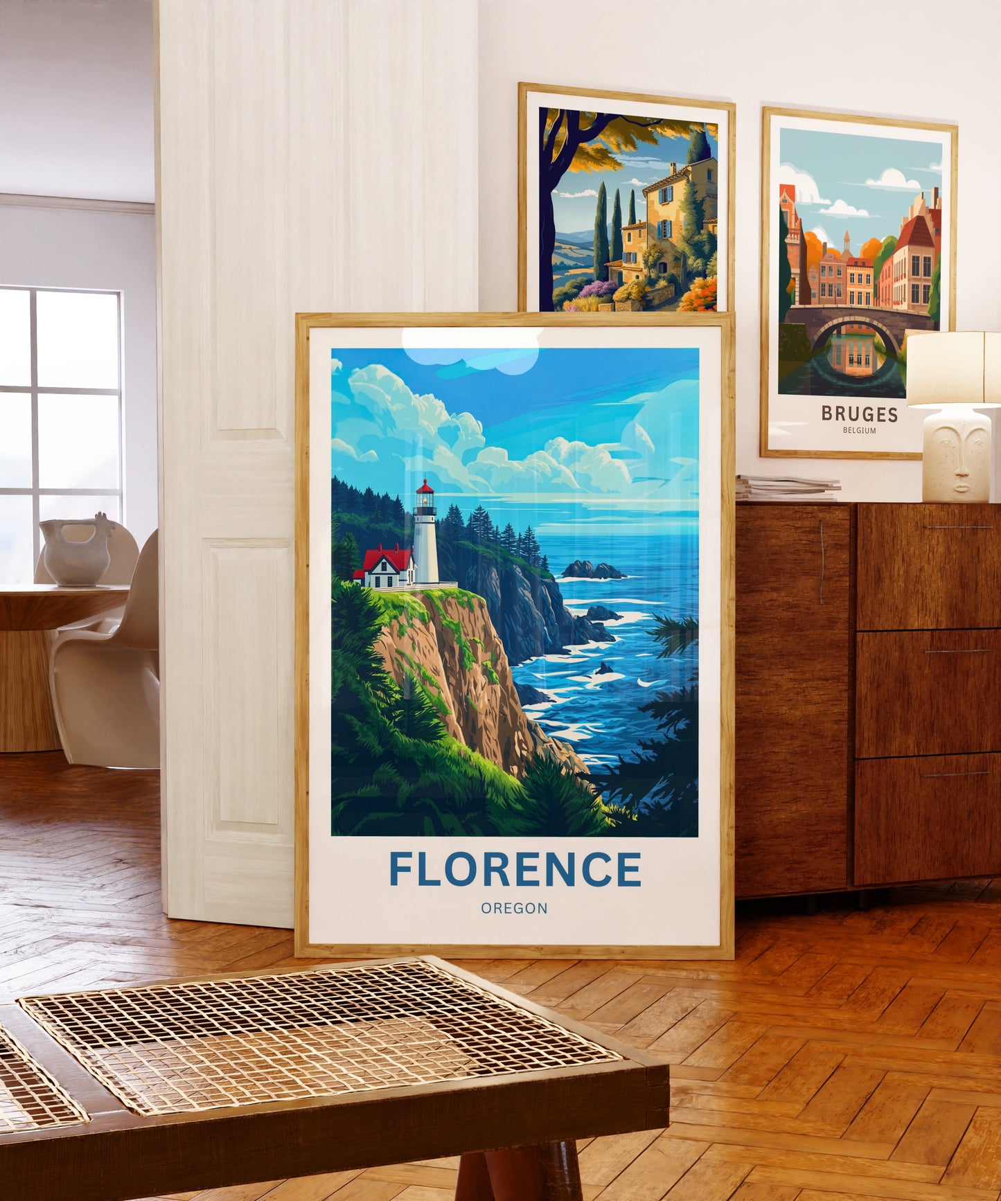 Florence Travel Poster - Heceta Head Lighthouse